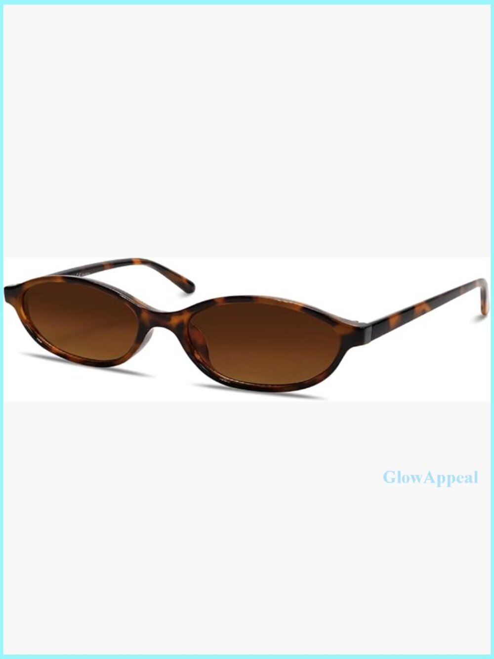 Retro Oval Sunglasses Lightweight Narrow Frame UV Protection 90s Style